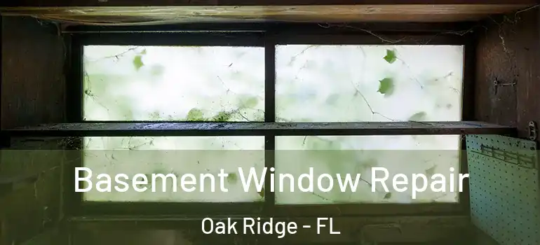 Basement Window Repair Oak Ridge - FL
