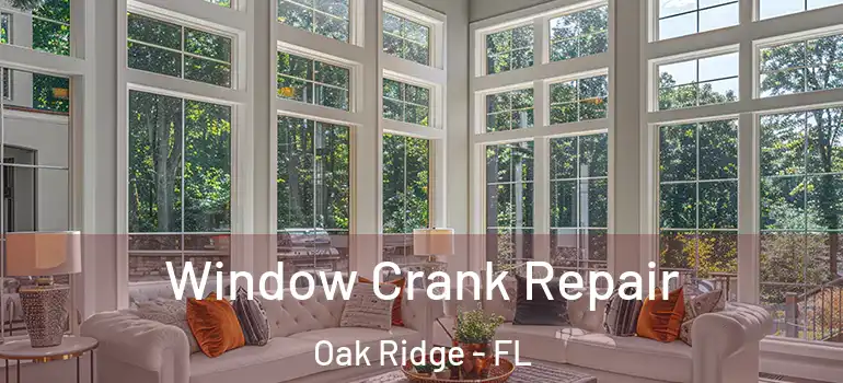 Window Crank Repair Oak Ridge - FL