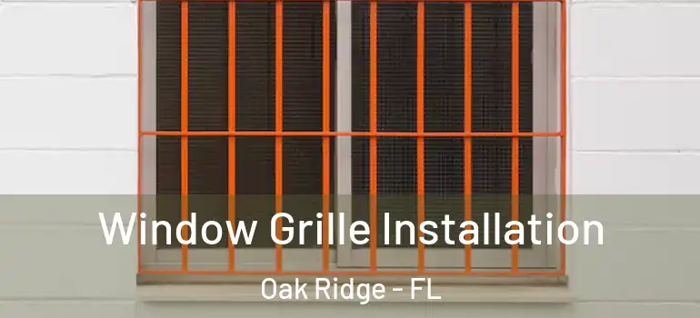 Window Grille Installation Oak Ridge - FL